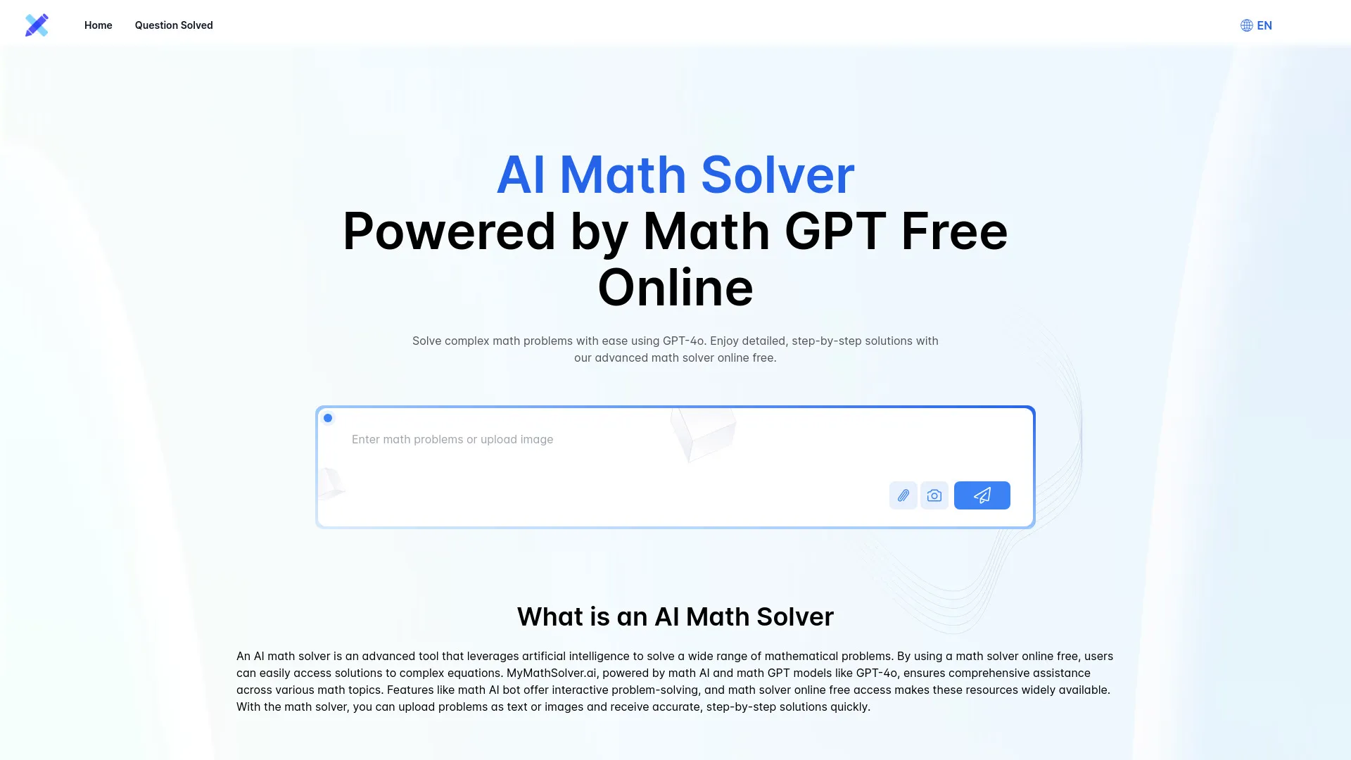 AI Math Solver by GPT-4o Free Online