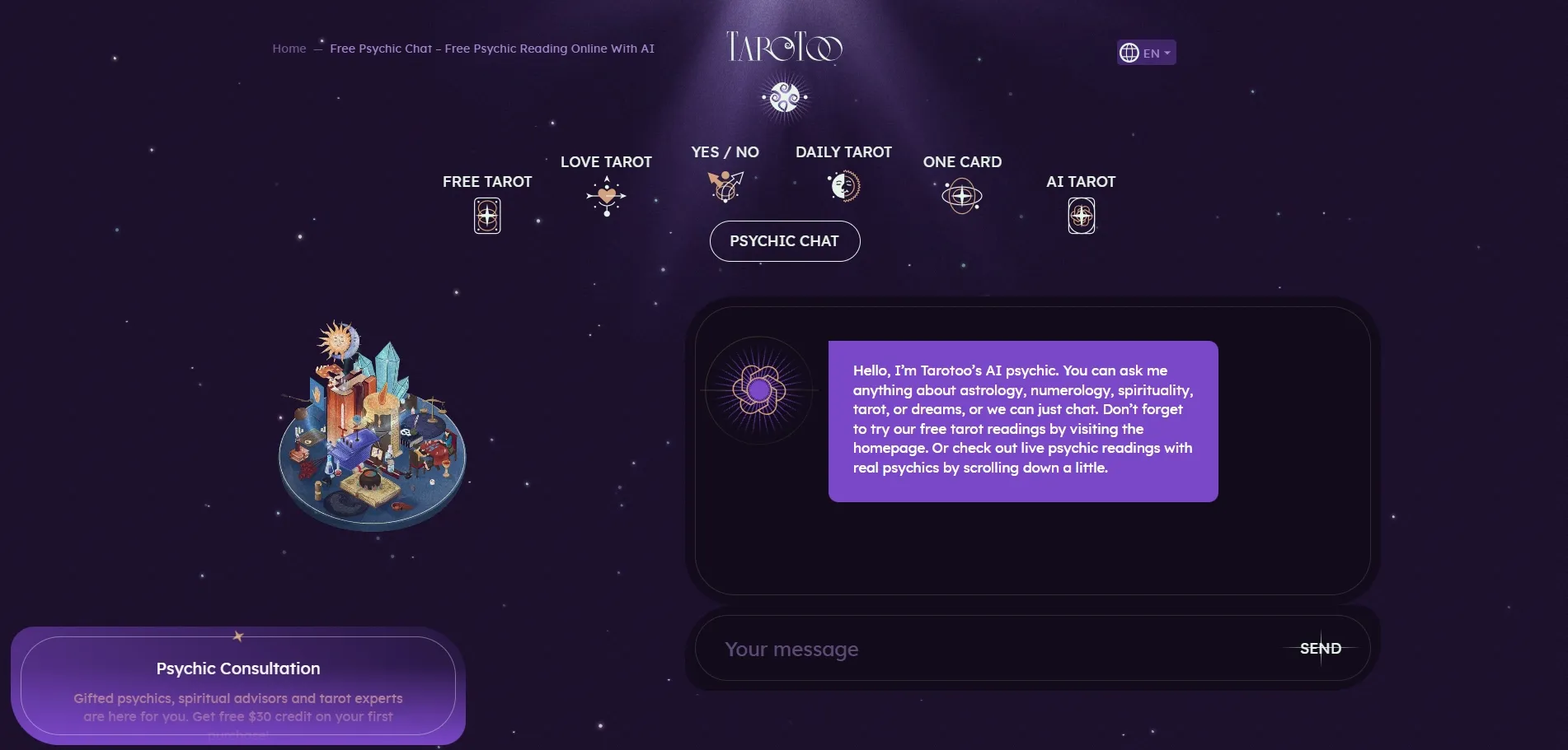 AI Psychic Reading by Tarotoo