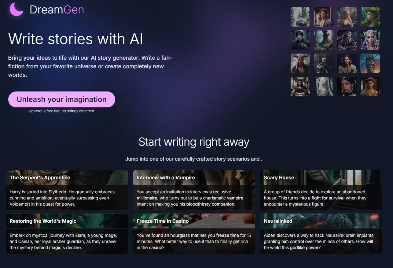AI Story Generator by DreamGen