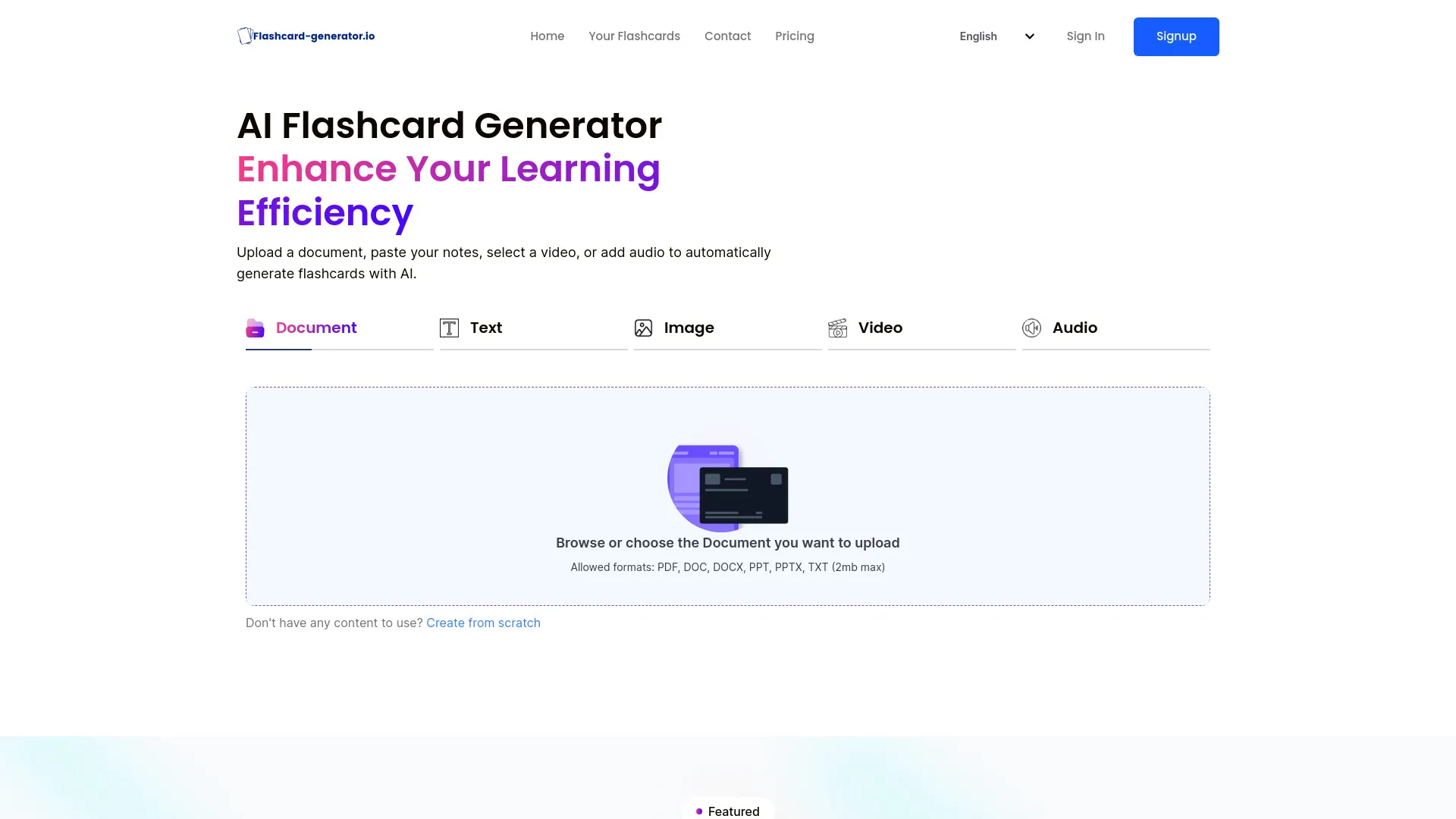 Flashcard generator